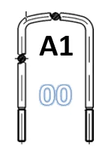 U-bolt 313844150 / BP024101320 / 302024100320B / 98558320 / B179M24A056 – image 3